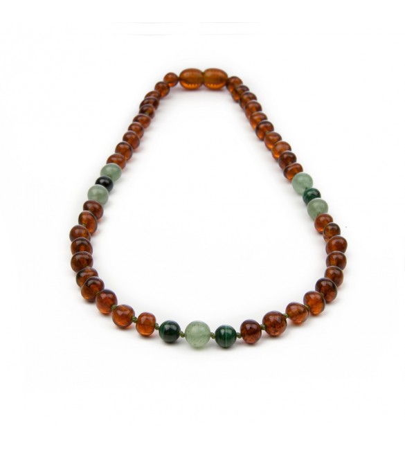 Amber teething necklace - Gemstone - Gem 